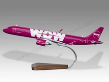 Airbus A321 Wow Air Desk Wood Airplane New Model Large Scale 1/100