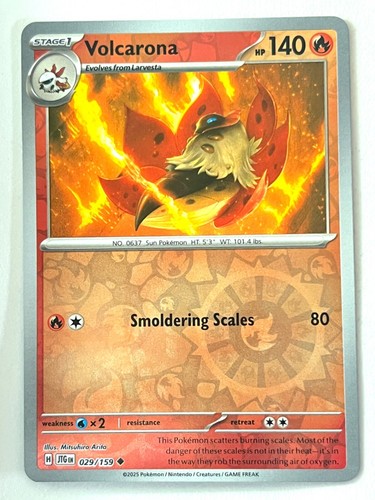 Volcarona 029/159 Reverse Holo Journey Together Pokemon Pack Fresh Near Mint NM - Picture 5 of 8