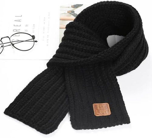 Baby Schal Weich Schwarz,Gestrickter Schal Kinder Winter,Warm Strickschal Niedli - Bild 7 von 7