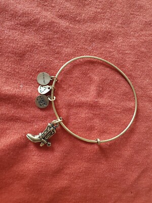 Alex and Ani Bracelet With Cowboy Boot Color Is Rose Gold
