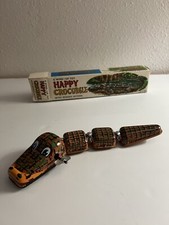 Happy Crocodile Windup Tin Toy Made In Japan Original Vintage Yonezaw