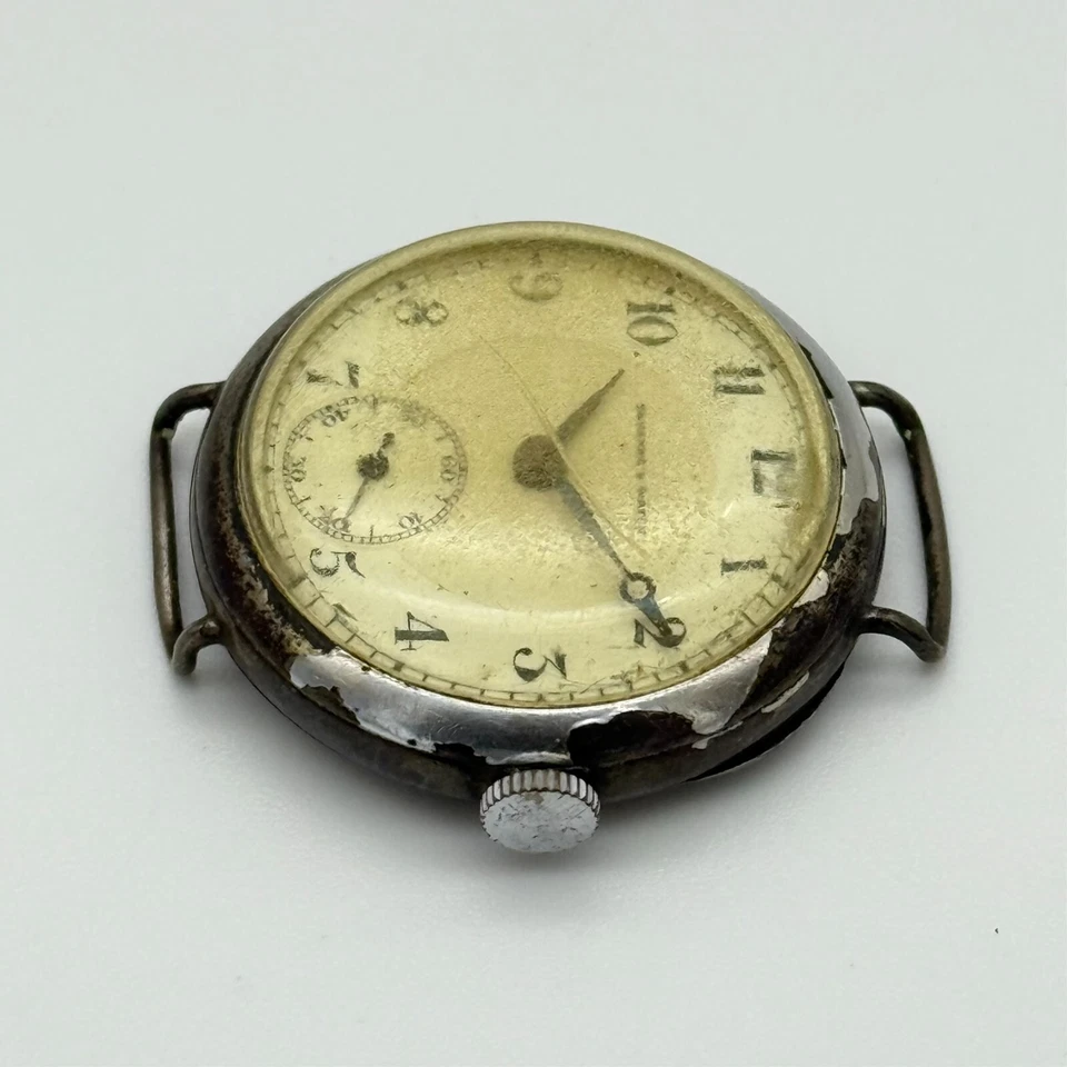 Vintage TAVANNES .900 Silver Trench Watch, Small Sec, Swiss Mechanical FOR PARTS - Image 3 of 4