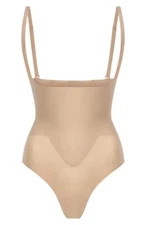 Commando Women's Zone Smoothing Open Bust Bodysuit Beige Medium