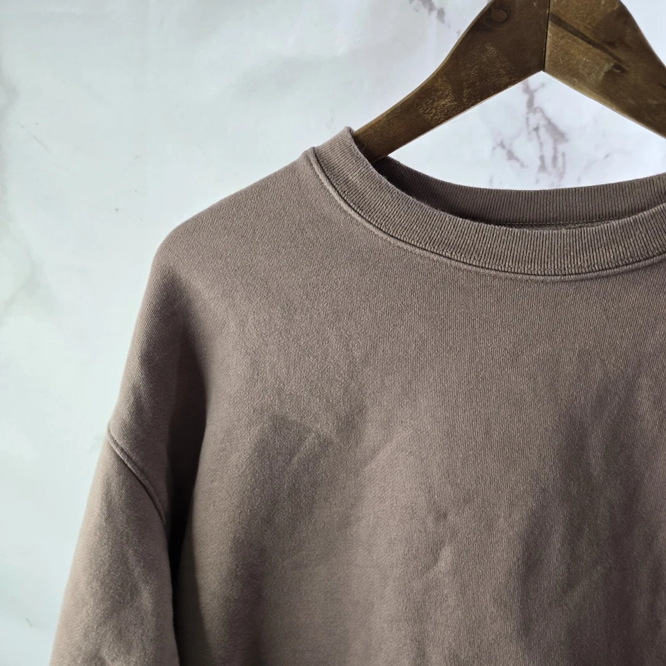 Sudadera Girlfriend Collective Mujer Pequeña Marrón Púrpura Corta Crew Pullover 50 Foto 2 de 4