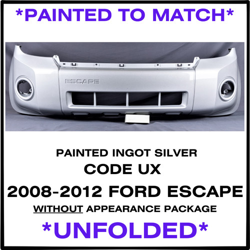 NEW FRONT BUMPER FOR 2008-2012 ESCAPE PAINTED INGOT SILVER UX SHIPS UNFOLDED