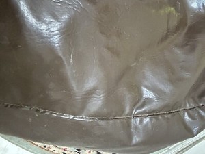 Vintage Mod 1970’s Large BEAN BAG CHAIR Brown Vinyl College Dorm Room FUN Retro