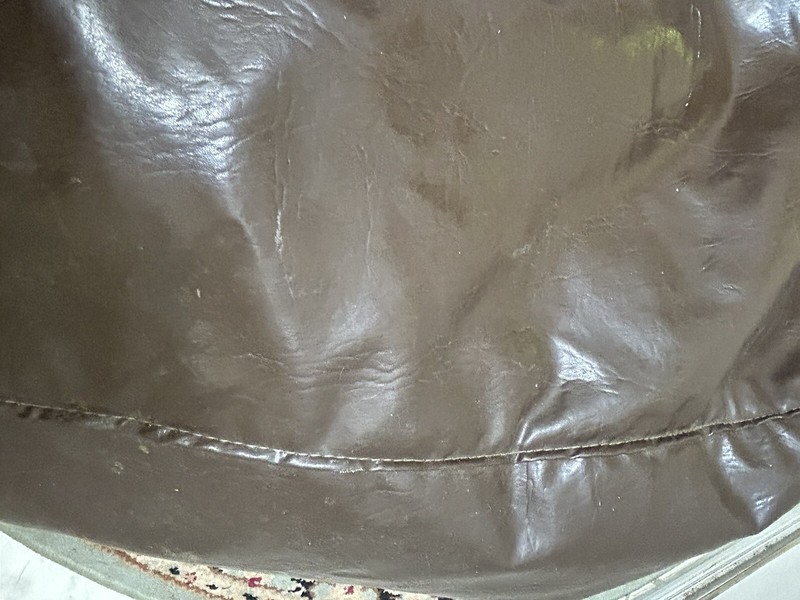 Vintage Mod 1970’s Large BEAN BAG CHAIR Brown Vinyl College Dorm Room FUN Retro