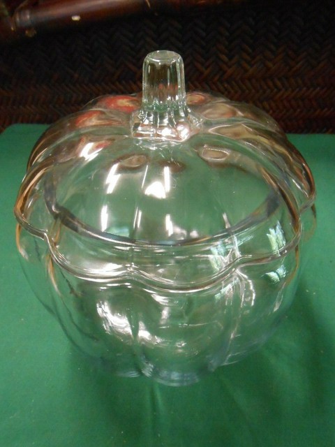 Great Collectible DUNKIN DONUTS Glass Pumpkin COOKIE JAR | eBay