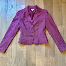 Halogen Pink Herringbone Wool Blazer Size Xs