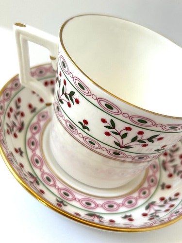Mint Royal Crown Derby Brittany Flat Cup & Saucer Set - Picture 2 of 5