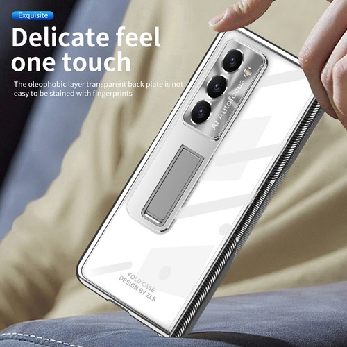 For Samsung Galaxy Z Fold 6 5 4 3 Stand Transparent Case W/ Stylus&Screen Film - 第 39/43 張圖片
