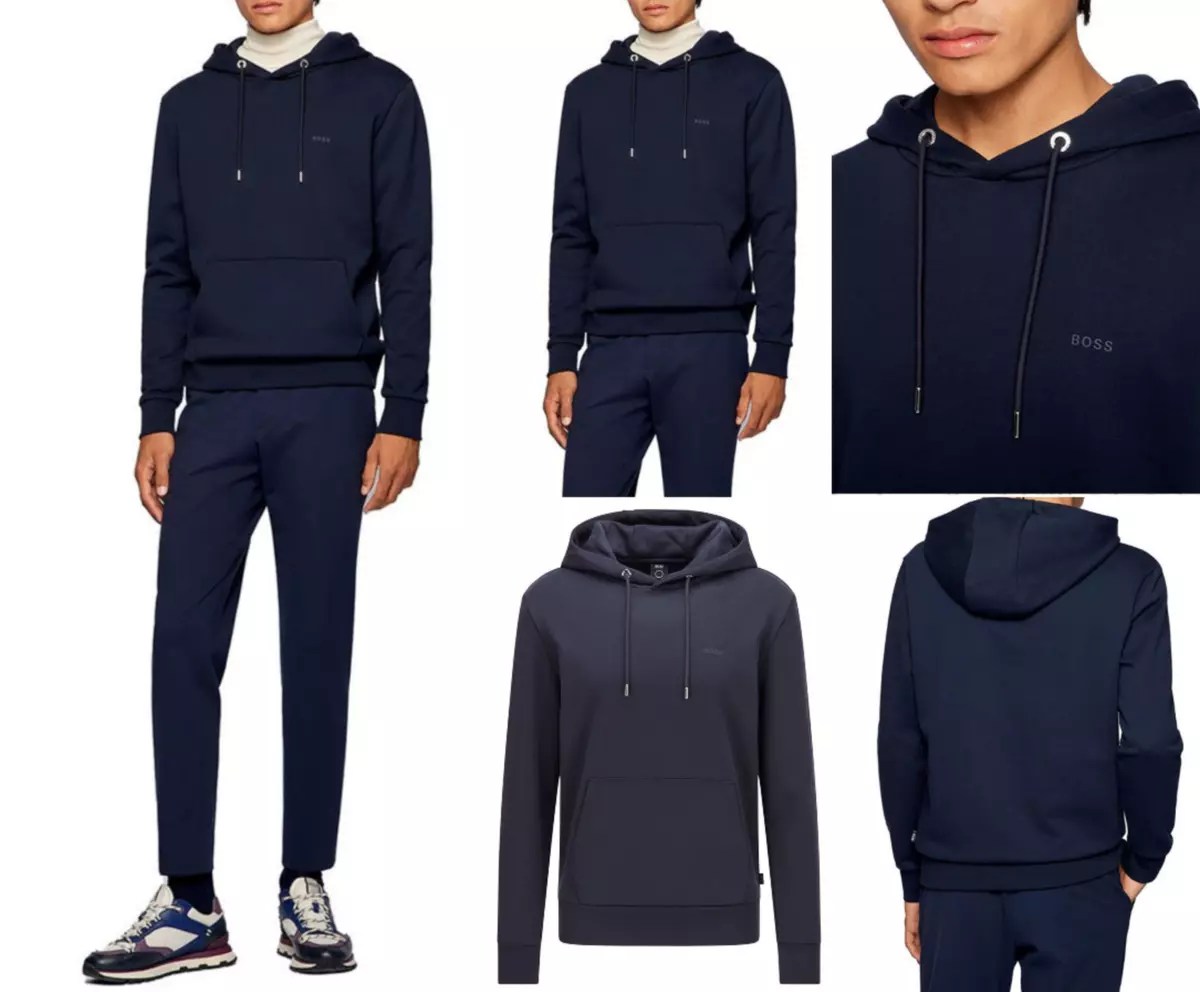 HUGO BOSS Seeger 67 Hoodie Pullover Sweater Sweatshirt Hood Jumper Jacket M