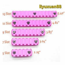 Pink Anodized 3/5/7/9/11/13Slot Keymod Picatinny Rail Section Segment Kit