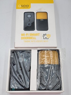 Q-See QCW1000BC - Q-see Wi-Fi Doorbell Camera & Chime - Black - Full-duplex -