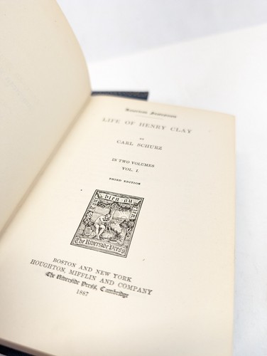 American Statesman Life of Henry Clay by Carl Schurz 1887 Volume I & II - Picture 7 of 8