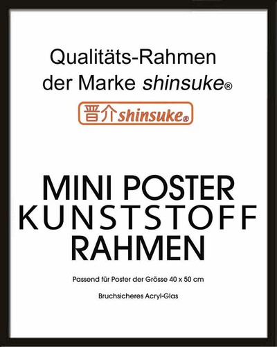 Posterrahmen Shinsuke® Miniposter 40x50cm Kunststoff schwarz/silber/weiß