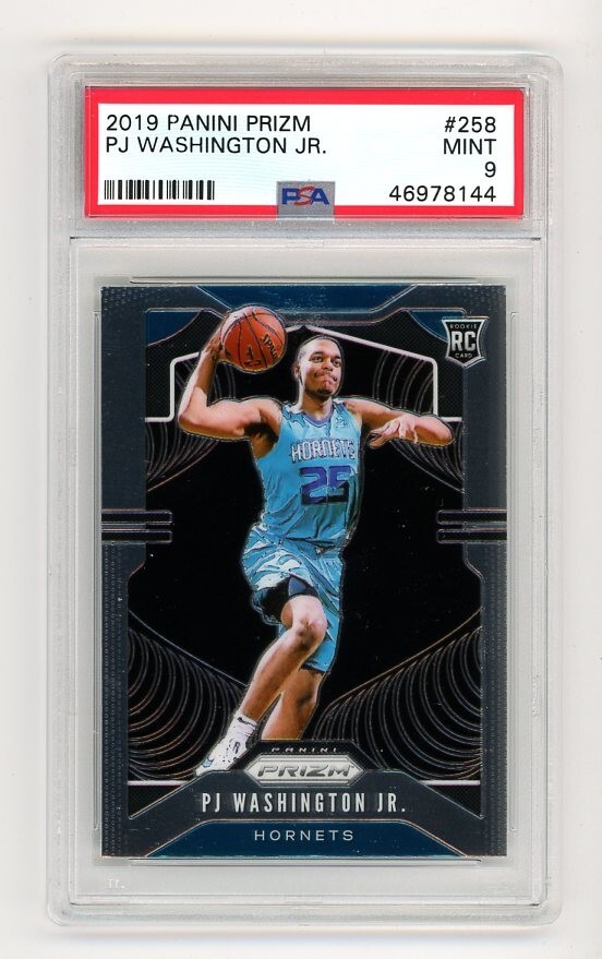 Prizm Washington 258 Pj Panini Jr Rc Rookie 2019 Charlotte Hornets Psa 9
