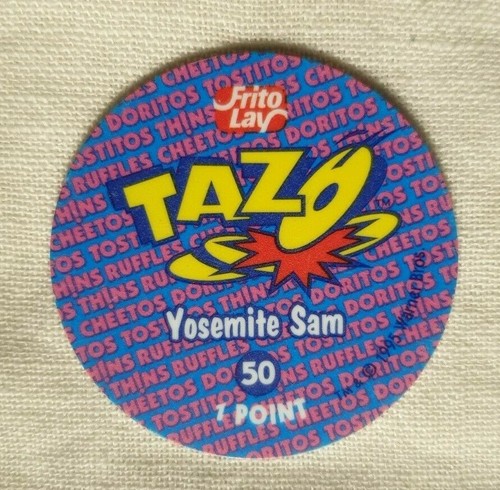 Looney Tunes Warner Bros. Frito Lay 1995 Tazo - Yosemite Sam 50 - Picture 2 of 2