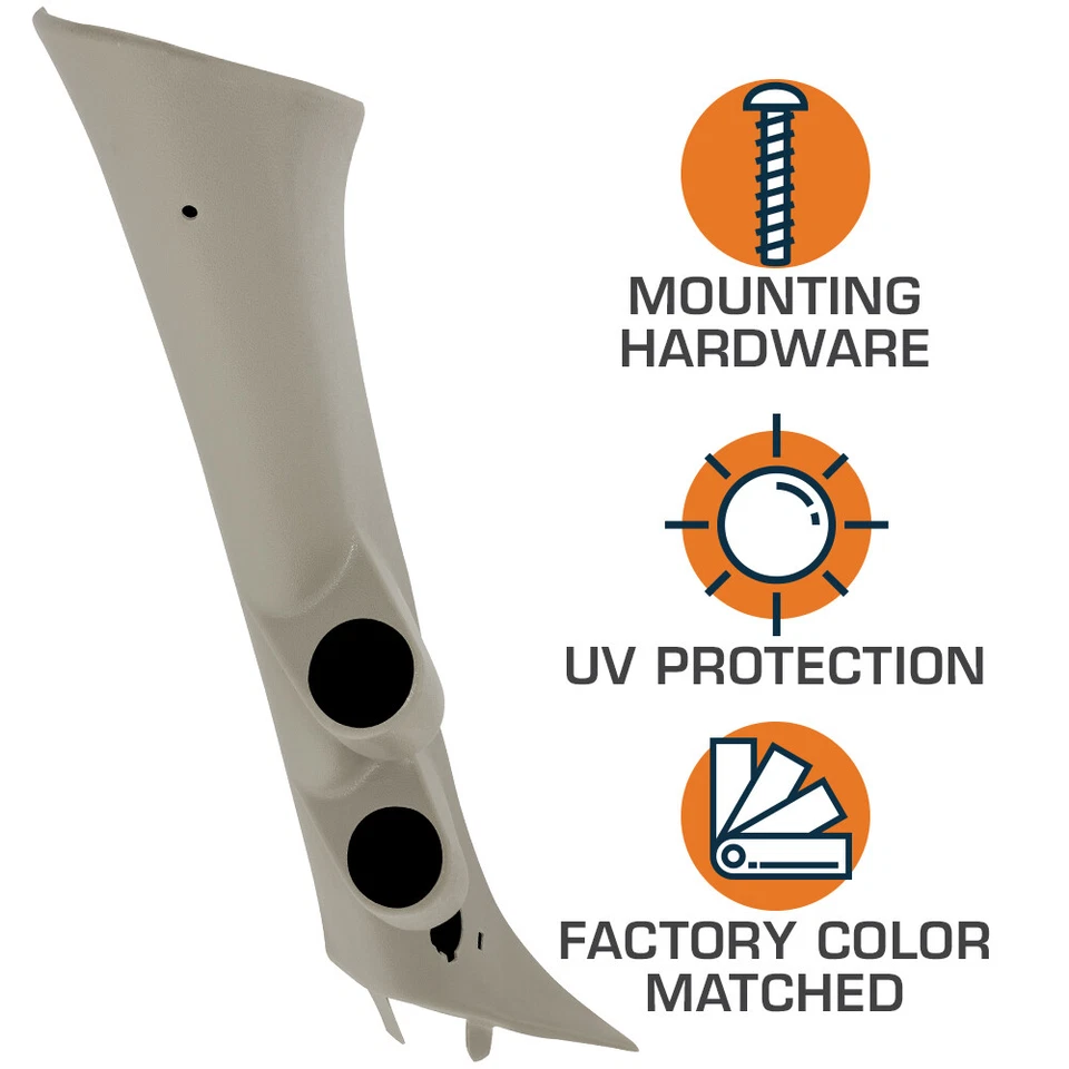GlowShift Bronceado Doble Calibre 52mm Pilar Pod con Orificio de Altavoz para 07-13 GMC Sierra Foto 4 de 4