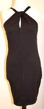 Fashion Nova Black Bodycon Dress Size L 26" Length