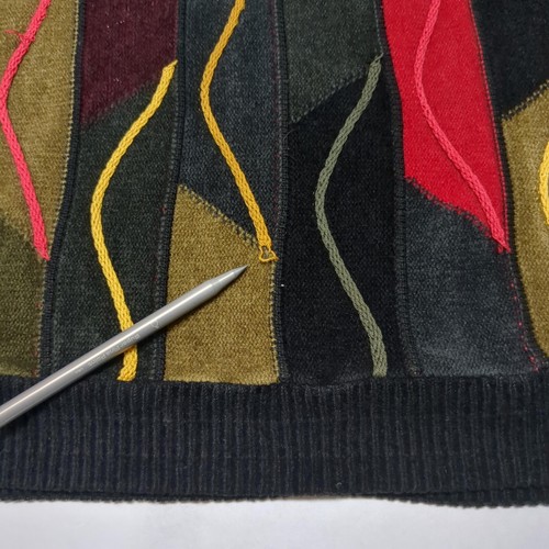 Norm Thompson Terry Knit 3D Multicolor Coogi-Style Sweater LG Vintage 1990s - Bild 4 von 10