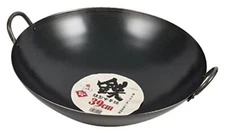Chinese Iron Wok 39 cm Black PEARL METAL HB-4221 Made in Japan Popular Product