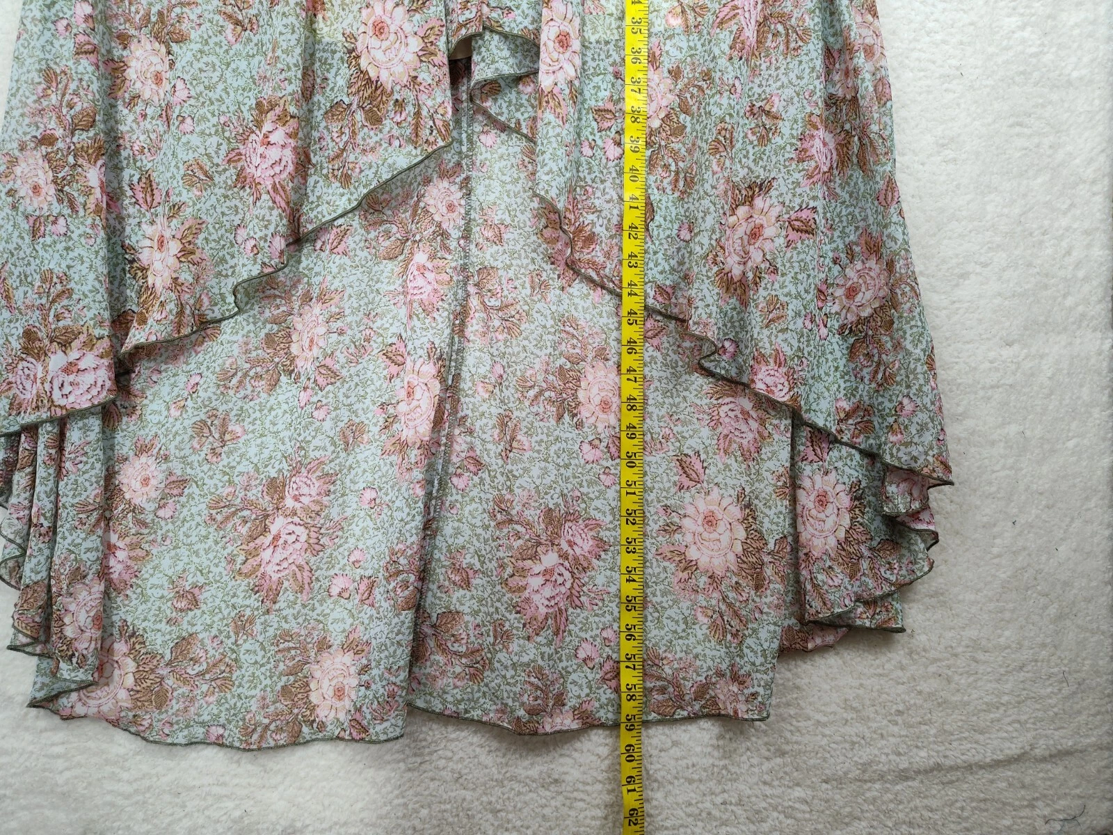 PALM ANGELS Abito donna City Triangles 7 verde floreale manica corta svasata ALine ciao basso maxi