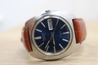 Vintage Seiko 7006-7007 Mens Automatic Day/Date Watch Blue Dial