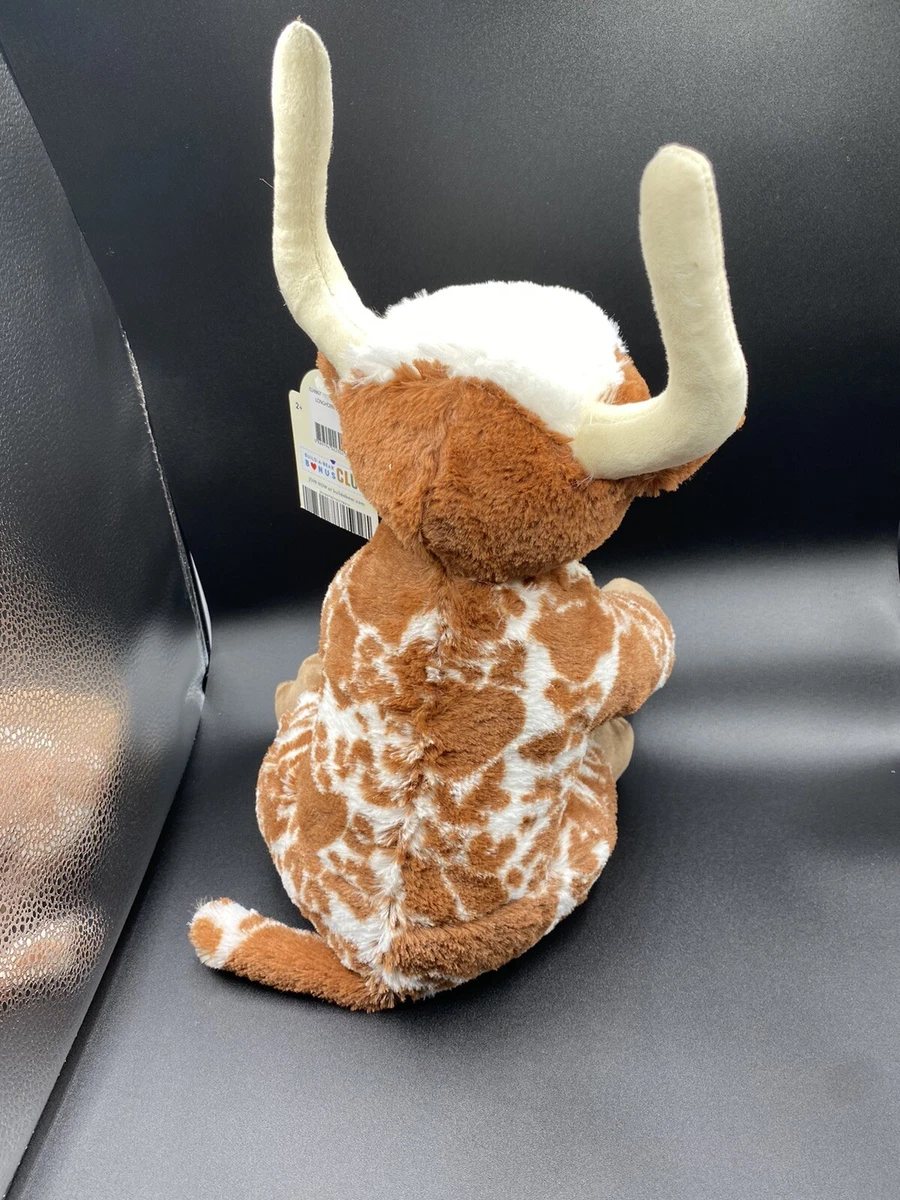 Build A Bear Longhorn Stuffed Spotted Cow 12 Plush With Certificate Brand New