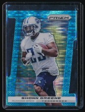 SHONN GREENE 2013 PANINI PRIZM PRIZMS LIGHT BLUE DIE CUT #49 15/15 *TITANS*