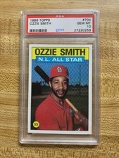 1986 Topps Ozzie Smith #704 N.L. All Star PSA 10 Gem Mint *pop 55