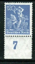 GERMANY DEUTSCHES REICH TAGGED STAMPS OVERPRINT  MINT NEVER  HINGED LOT 46727