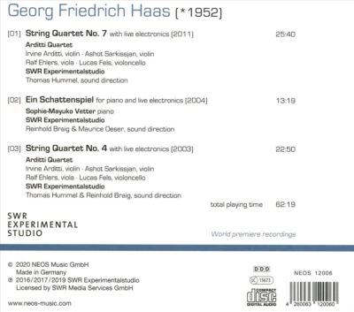 SOPHIE-MAYUKO VETTER AND ARDITTI QUARTET - HAAS: EIN SCHATTENSPIEL; STRING QUART