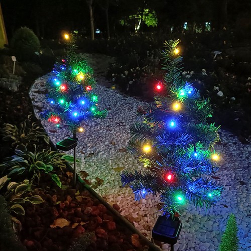 Solar-powered Christmas Tree Christmas Ambient Colorful Q9L0 - Picture 3 of 12