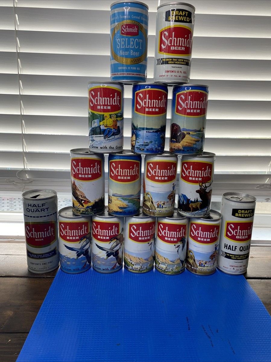 16 Schmidt Beer Cans Including 12 “Animal Series