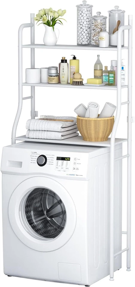 3 Tier Over Toilet Storage Rack Bathroom Laundry Washing Machine Shelf Organizer