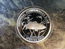 Spotted Bass North American Fishing Club Grand Slam Silver Plate Collector Coin