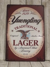 New Yuengling Lager Beer Tin Sign Bar Irish Pub Yuenglings Vintage Style Restaur
