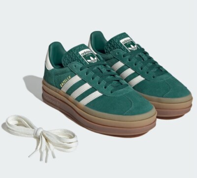 Adidas Women's Gazelle Bold Suede 'Collegiate Green' - JI0325