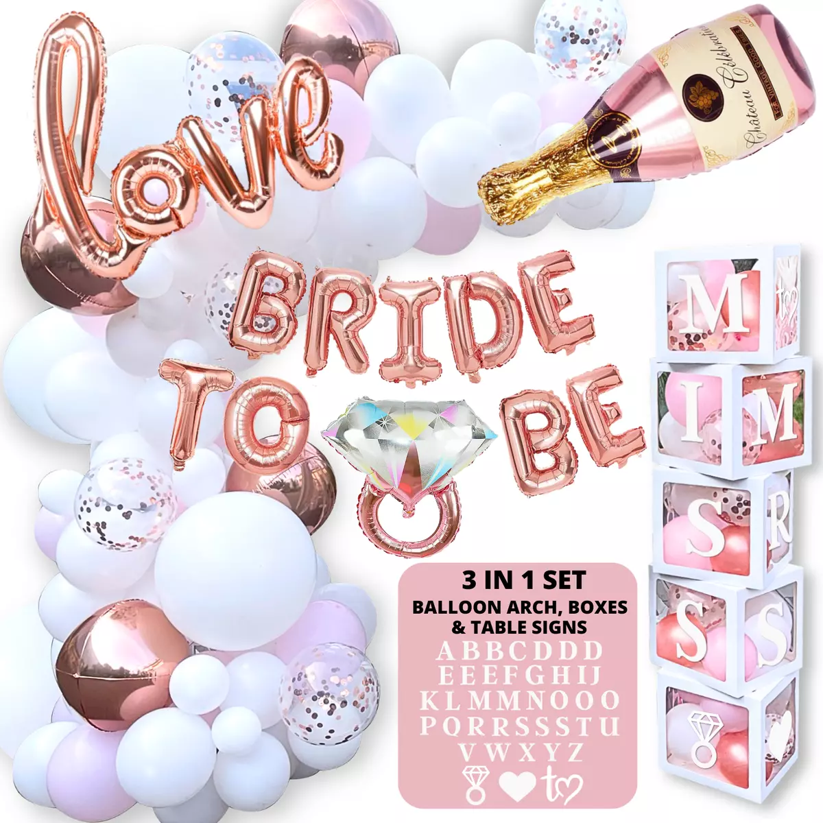 Ballons Confettis Pêche Or – Lital Bride