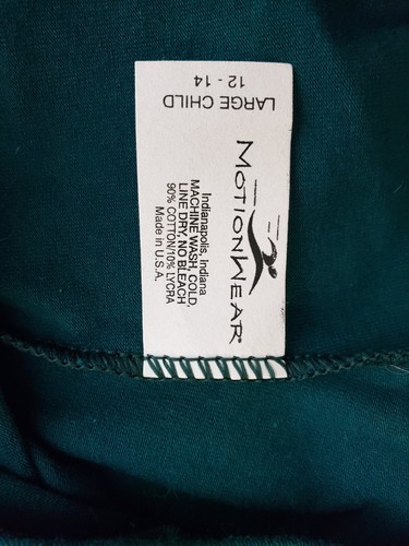 Niñas Niños Grande 12/14 Tanque Leotardo Verde Pino Mezcla Algodón Ropa de movimiento Nuevo con etiquetas - Imagen 5 de 5