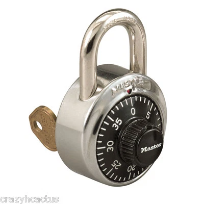Master Lock Combination Black Padlock 1525 Lock OEM Original Master Control Key