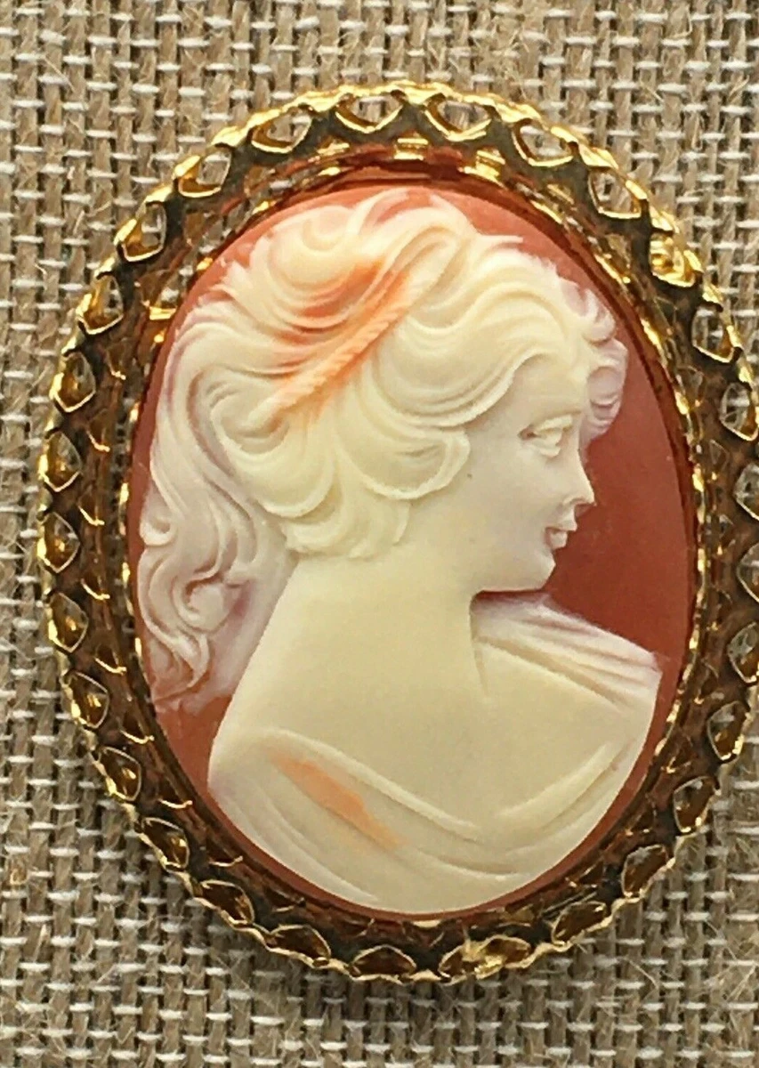 Vintage cameo brooch best sale pin