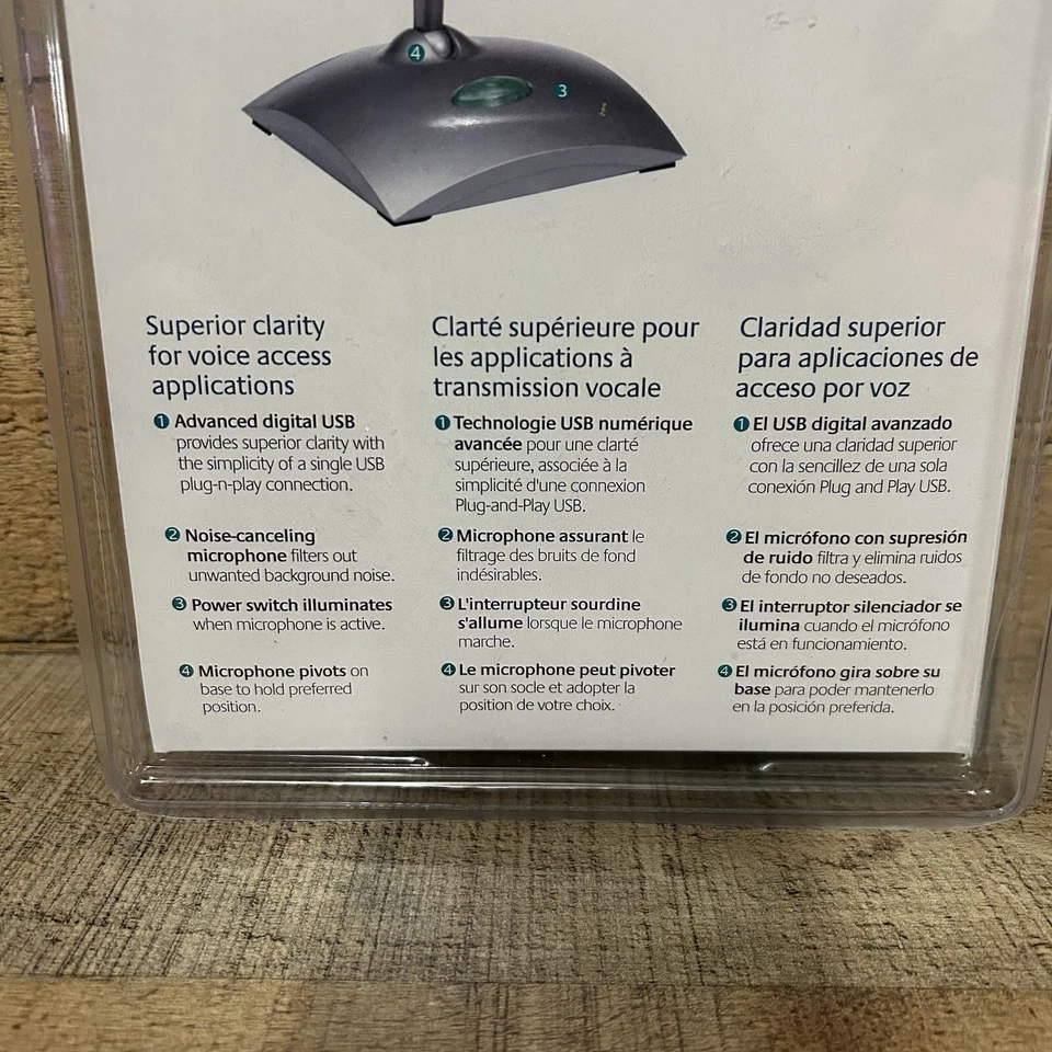 Logitech Consumer USB Desktop Microphone 980186-0403 for PC Mac NEW SEALED Old - Image 4 of 4