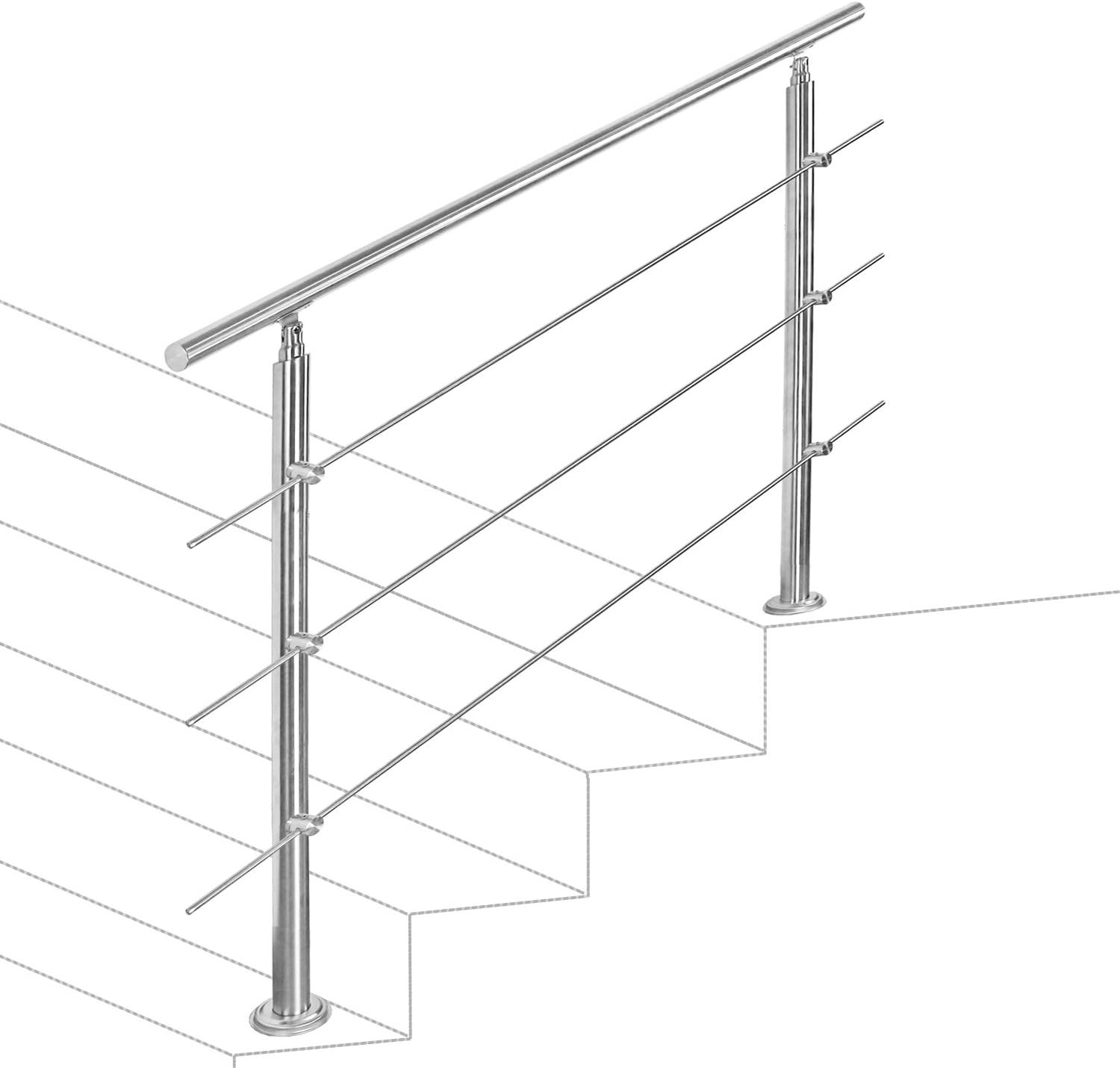 Main courante design en inox pour securiser les escaliers de la maison