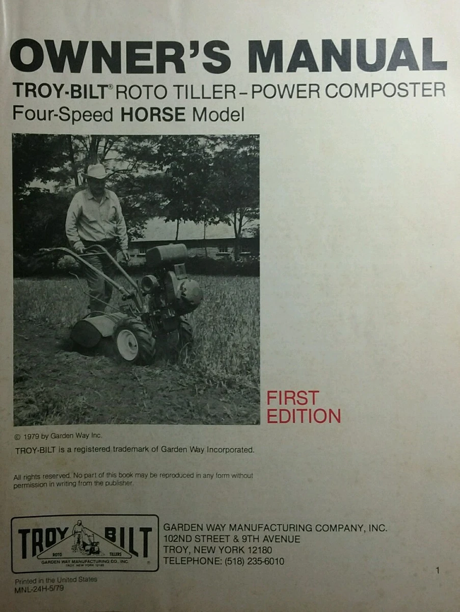 Troy Bilt Garden Way Tiller Manual Fasci Garden