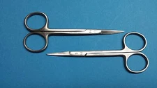 2 EA  Iris Scissors 4.5" Straight Surgical Dental Instruments ( Hy Quality )