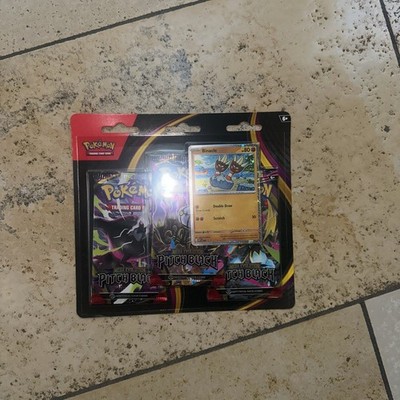 Pokemon TCG Pitch Black Triple Blister Pack Brandneu Sealed