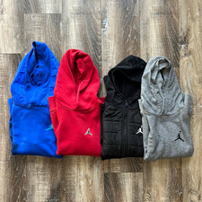 Jordan Boys M Hoodie Lot Pullover Solid Multicolor Logo Hooded Pockets