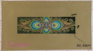 HANDPAINTED NEEDLEPOINT Peacock Feather Bookmark by Squiggee (32)